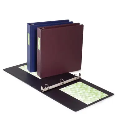 Wilson Jones® 364 Heavy Duty Round Ring Binder with Label Holder, 1", Black